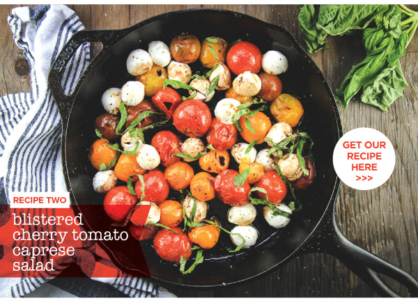 Blistered Cherry Tomato Caprese Salad