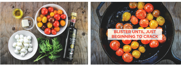 Blistered Cherry Tomato Caprese Salad