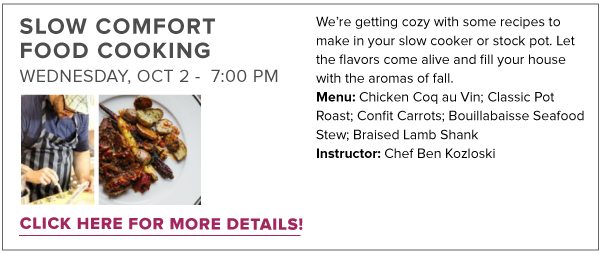 Slow Cooking Class