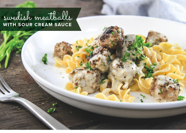 Swedish Meatballs with Sour Cream Sauce