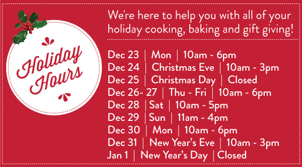 Holiday Hours