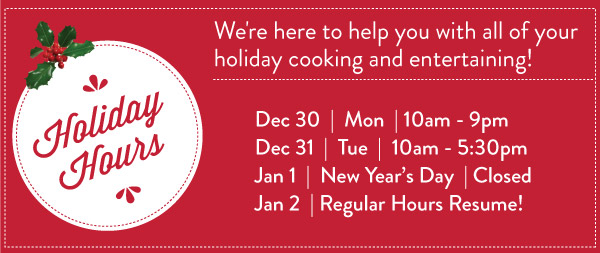 Holiday Hours