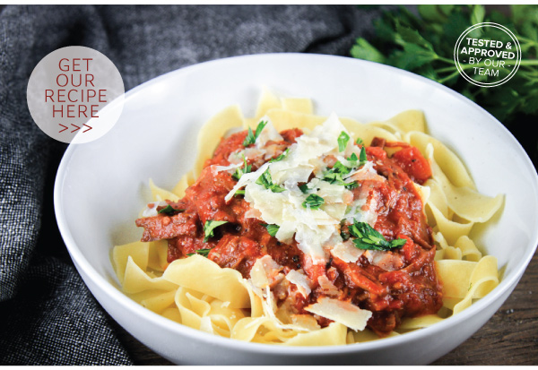 Flank Steak Ragu with Pappardelle