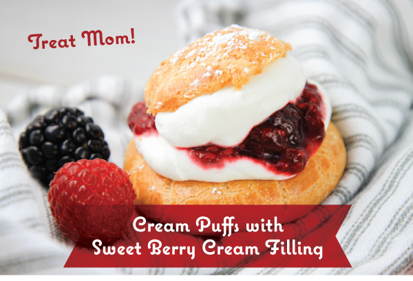 Cream Puffs with Berry Filling