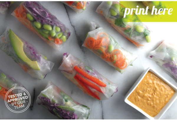 Summer Rolls with Spicy Peanut Sauce