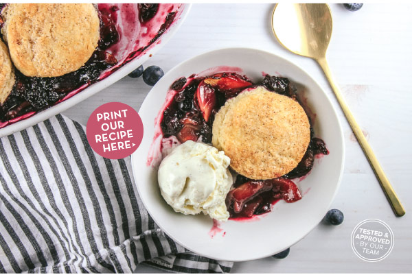 Peach-Blueberry Cobbler