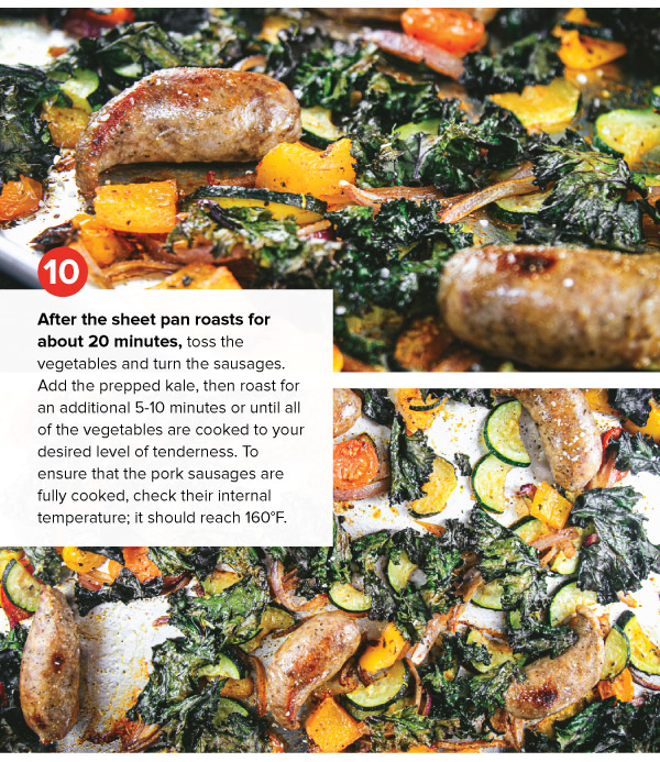 Roasted Sausage and Veggies with Creamy Polenta
