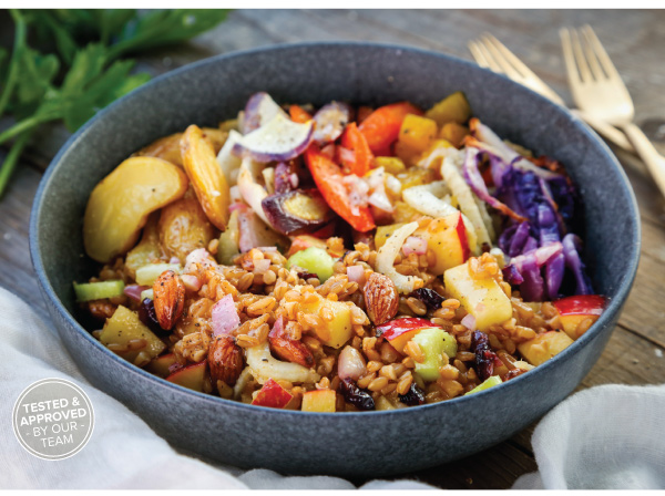 Roasted Root Vegetable and Farro Bowl