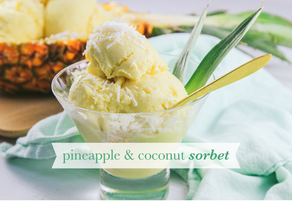 Pineapple and Coconut Sorbet