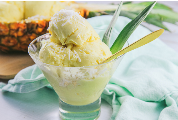 Pineapple and Coconut Sorbet