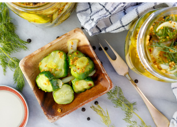 Spicy Refrigerator Bread and Butter Pickles