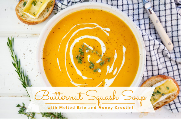 Butternut Squash Soup with Crostini