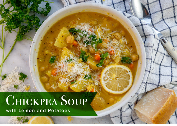 Chickpea Soup with Lemon and Potatoes