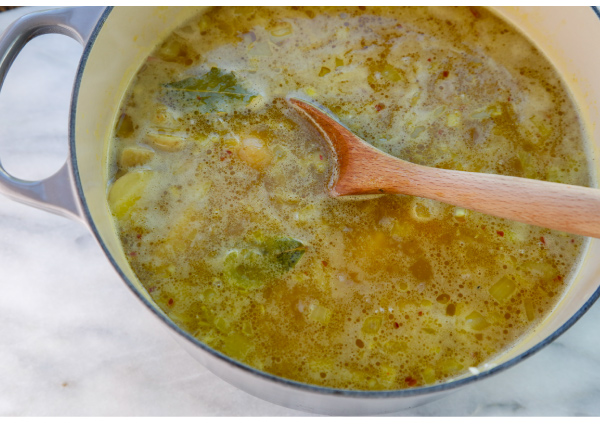 Chickpea Soup with Lemon and Potatoes