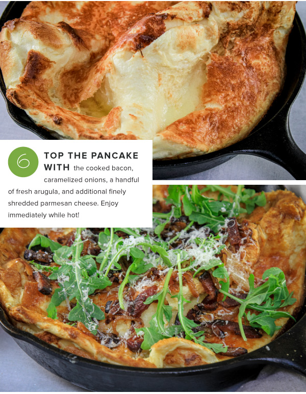 Savory Dutch Baby with Bacon and Caramelized Onions