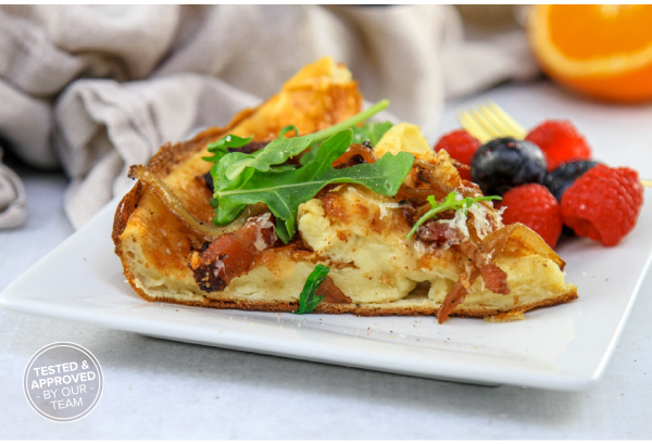 Savory Dutch Baby with Bacon and Caramelized Onions