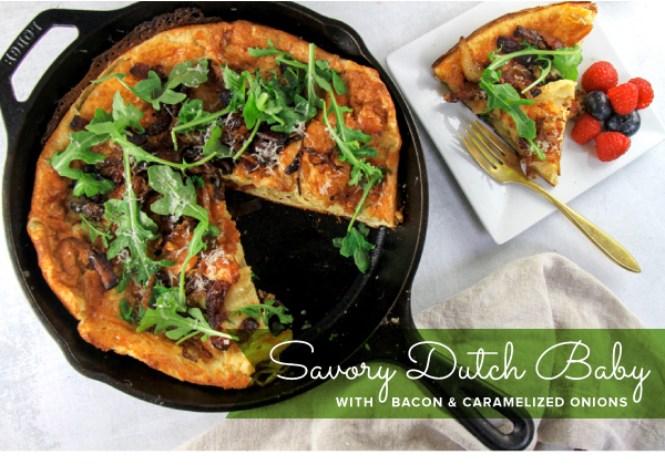 Savory Dutch Baby with Bacon and Caramelized Onions