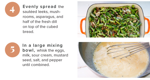 Asparagus and Mushroom Breakfast Strata