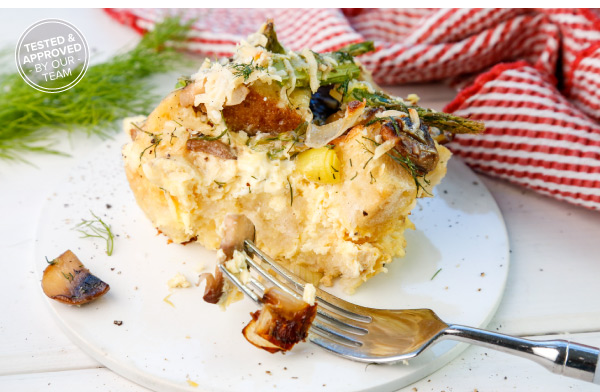 Asparagus and Mushroom Breakfast Strata