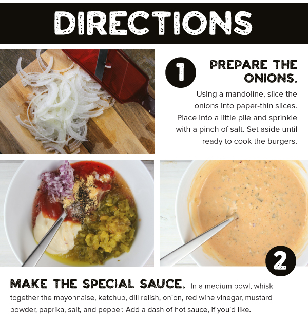 Smash Burgers with Onions and Special Sauce