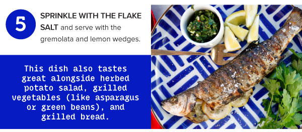 Grilled Branzino with Summer Gremolata