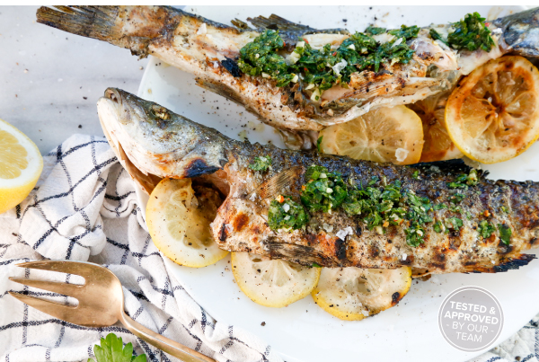 Grilled Branzino with Summer Gremolata