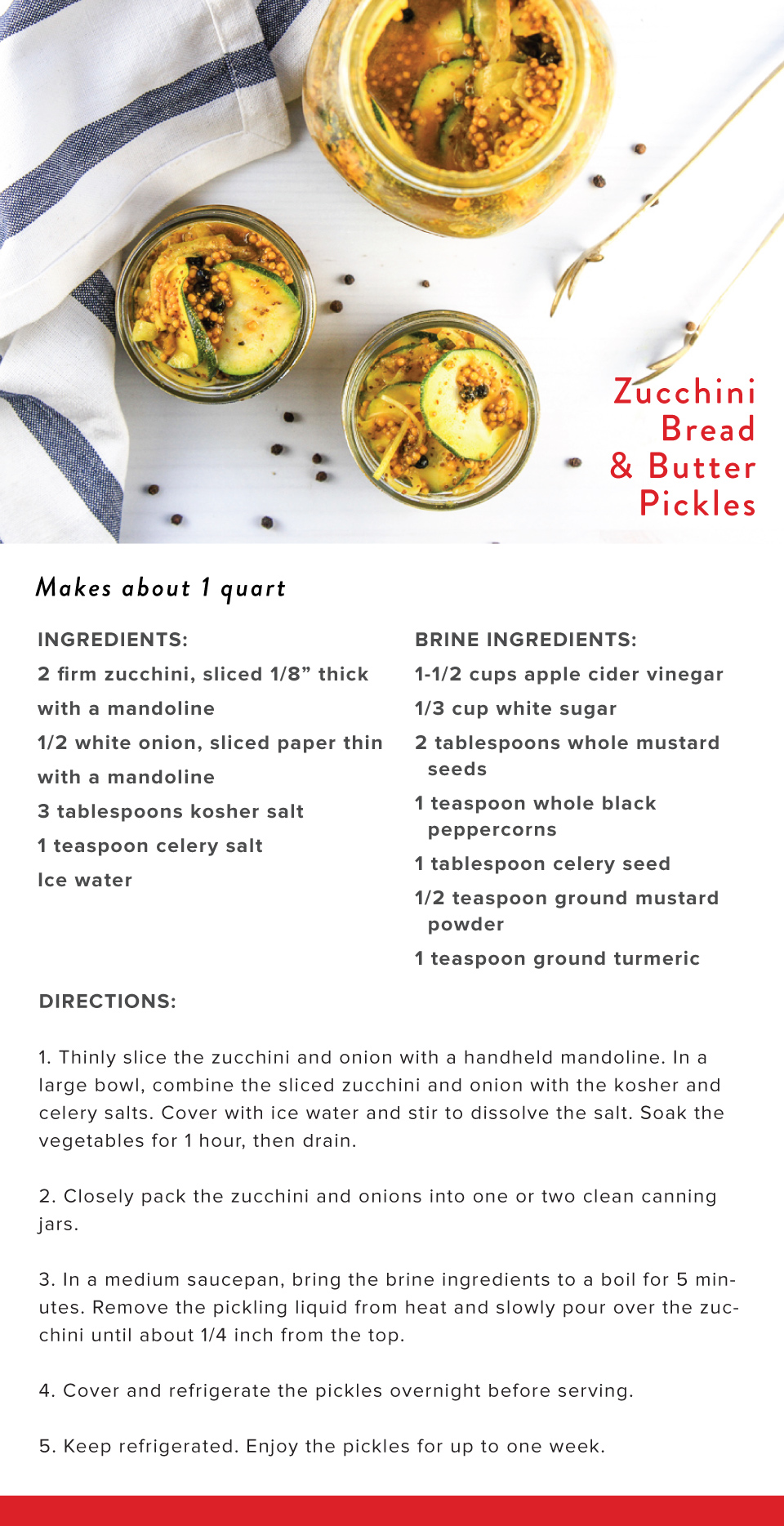 Zucchini Bread Butter Pickles