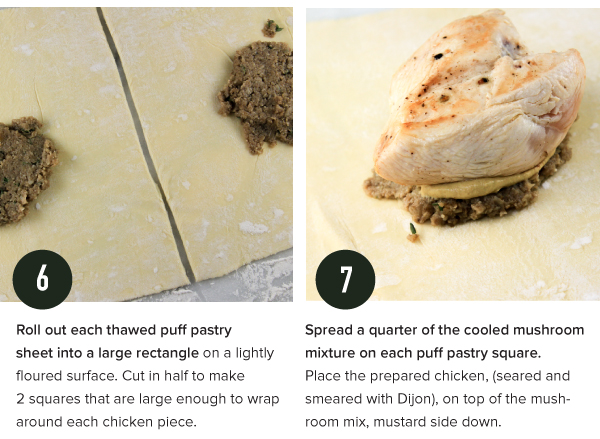 Individual Chicken Wellingtons with Mornay Sauce