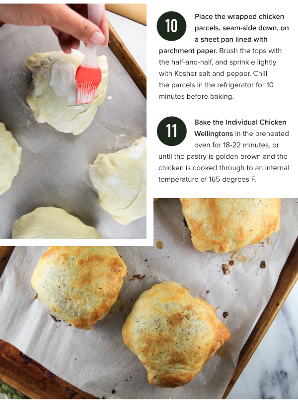 Individual Chicken Wellingtons with Mornay Sauce