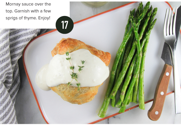 Individual Chicken Wellingtons with Mornay Sauce