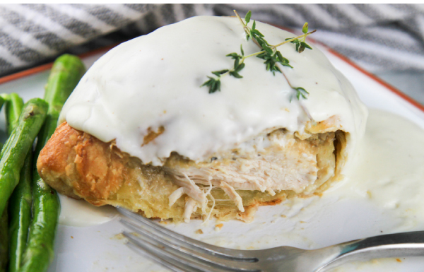 Individual Chicken Wellingtons with Mornay Sauce