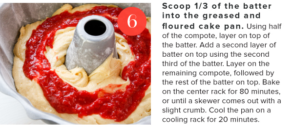 Strawberry Rhubarb Pound Cake