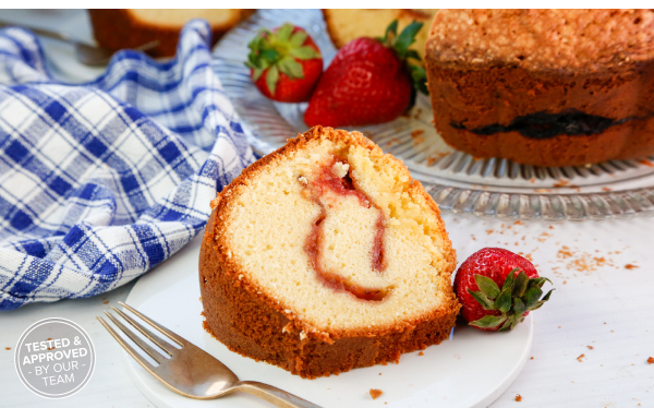 Strawberry Rhubarb Pound Cake