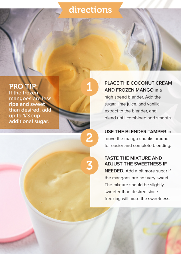 Easy Mango and Coconut Ice Cream