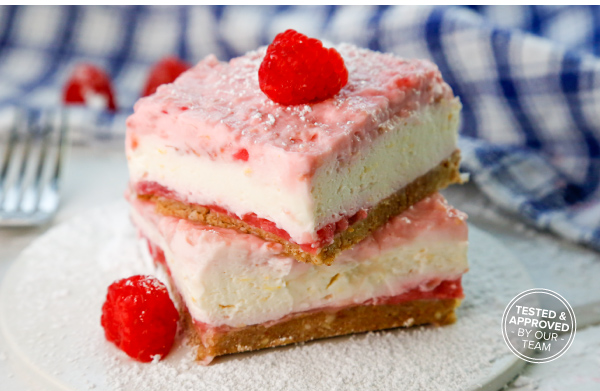 Raspberry Lemon Cheesecake Bars