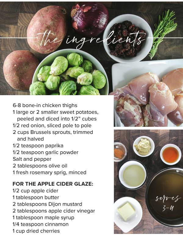Apple Cider Chicken Sheet Pan Dinner
