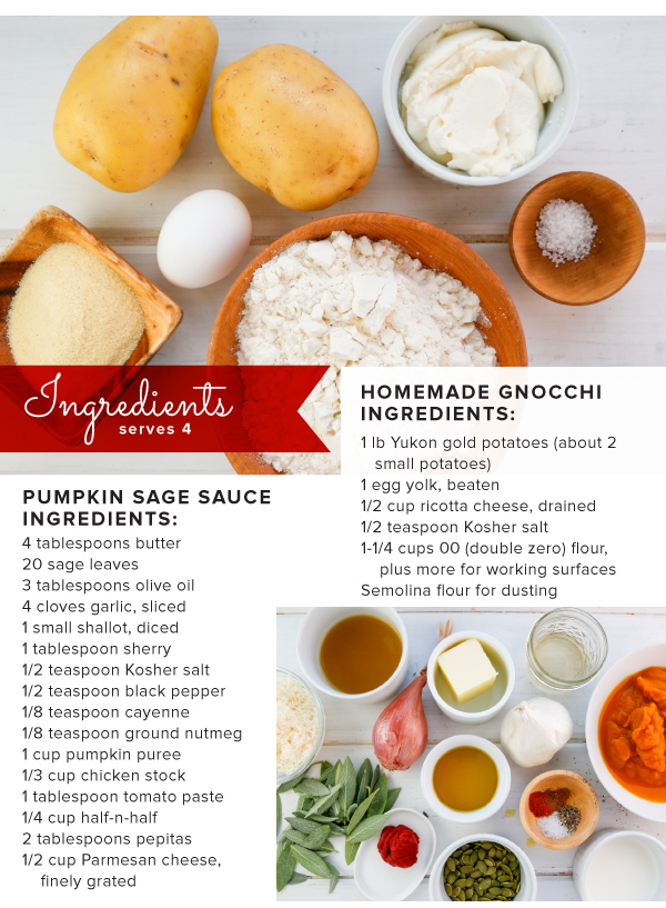 Homemade Gnocchi with Pumpkin Sage Sauce