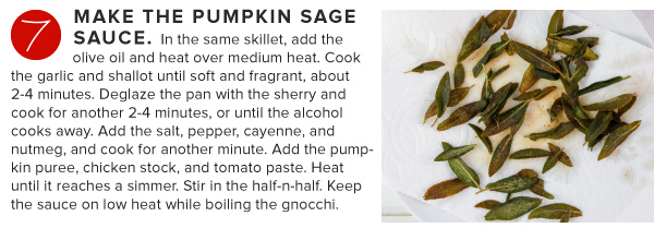 Homemade Gnocchi with Pumpkin Sage Sauce
