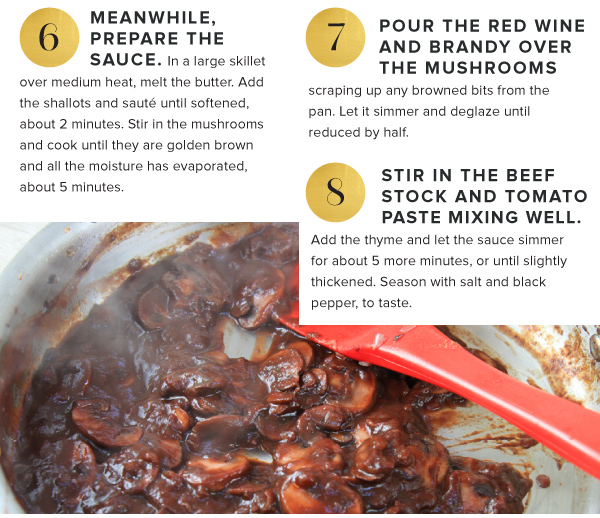 Filet Mignon with a Simple Chasseur Sauce