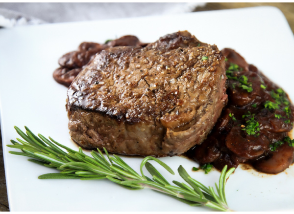 Filet Mignon with a Simple Chasseur Sauce