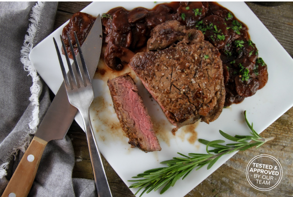 Filet Mignon with a Simple Chasseur Sauce