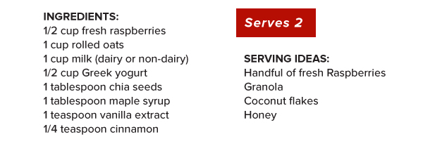 Raspberry Overnight Oats