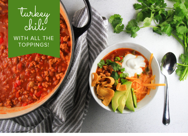 Turkey Chili with all the Toppings