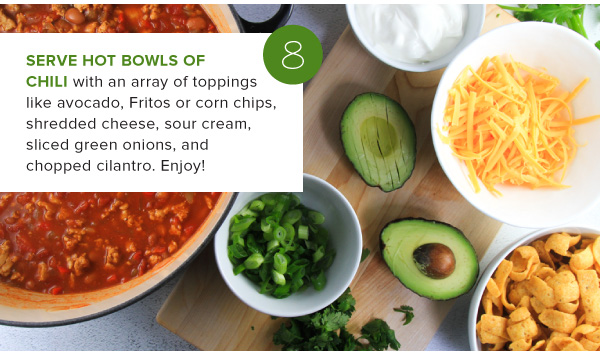 Turkey Chili with all the Toppings
