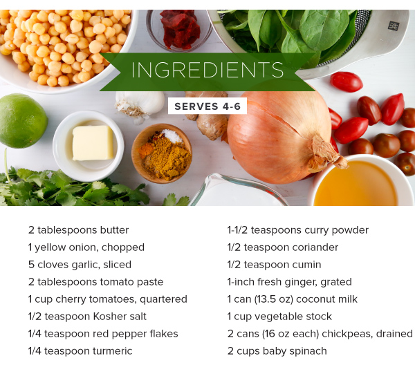 Chickpea and Spinach Curry