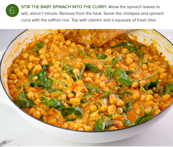 Chickpea and Spinach Curry