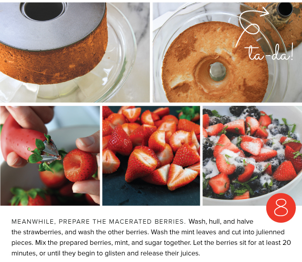 Angel Food Cake with Fresh Cream and Berries