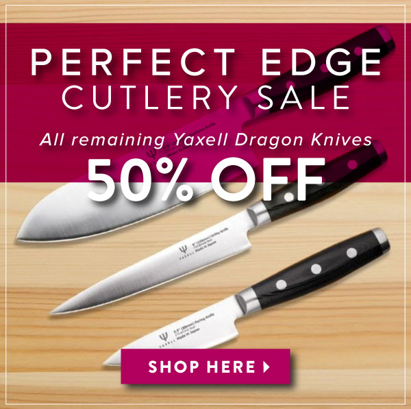 Perfect Edge Cutlery Sale. All remaining Yaxell Dragon Knives 50% OFF