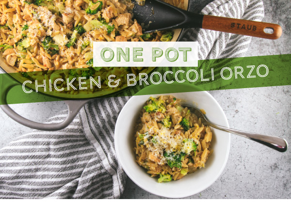 One-Pot Chicken, Broccoli, and Orzo