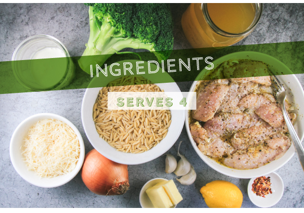 One-Pot Chicken, Broccoli, and Orzo